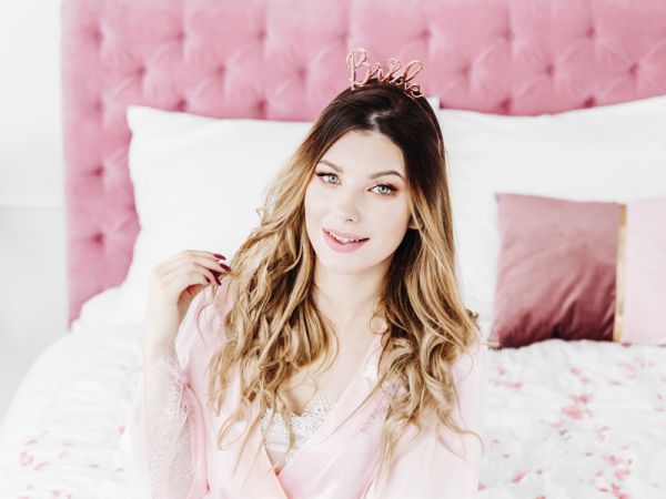 Haarreifen - Braut / Bride - Rose-Gold