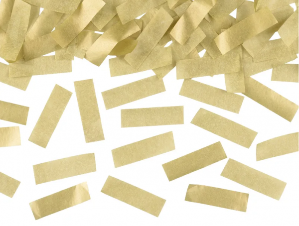 Konfettikanone aus Seidenpapier - gold - 40cm
