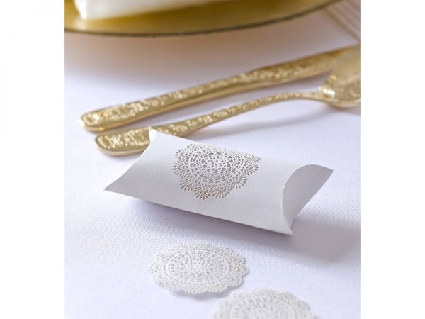 Gastgeschenkboxen - Schimmernd mit Ornament - 10 Stück