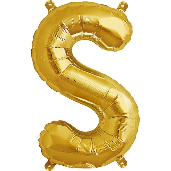 Folienballon - "S" - Gold - 86cm