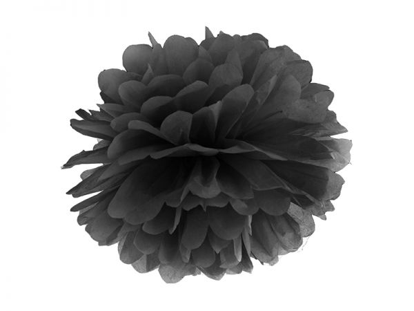Hängedeko - PomPom - Schwarz - 35 cm - 1 Stück