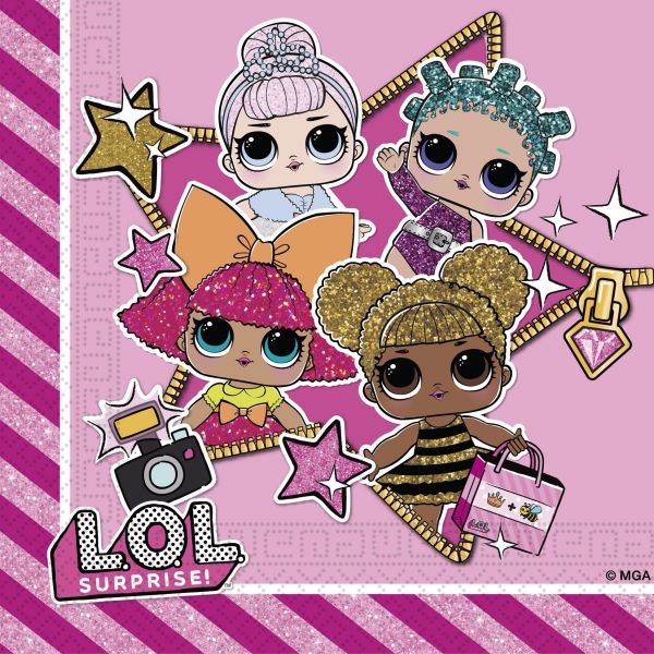 Servietten - LOL Surprise! - 33x33cm - 20 Stück