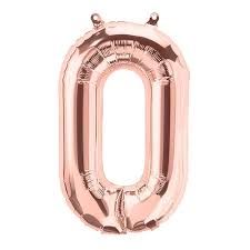 Folienballon - "O" - Rosegold - 41cm