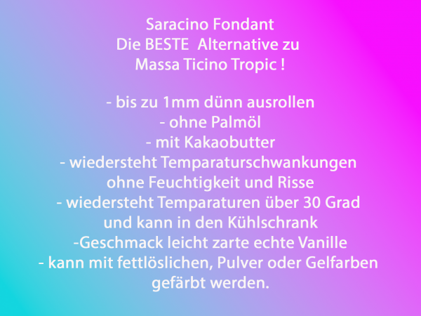 Saracino - Fondant - Pasta Top - Rosa - 250g