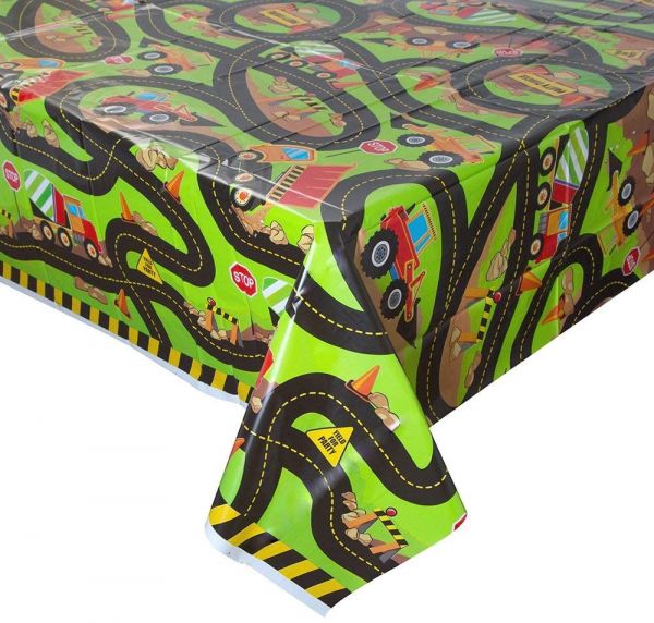 Tischdecke - Plastik - Baustelle - 1.37m x 2.13m