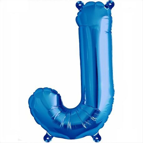 Folienballon - "J" - Blau - 86cm