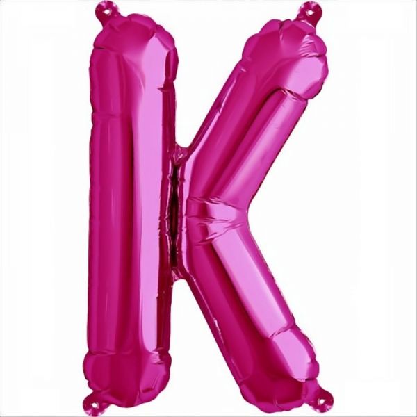 Folienballon - "K" - Pink - 86cm