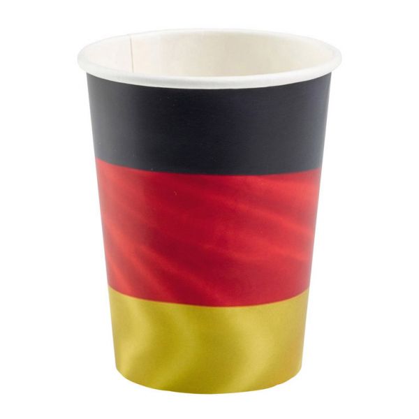 Becher - Papier - EM / WM Deutschland - 266ml - 8 Stück