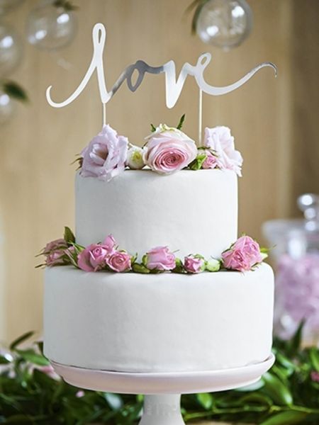 Cake Topper - "love" - schwarz