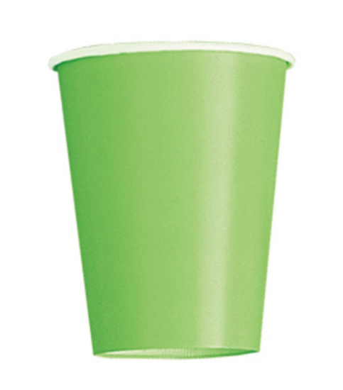 Becher - Papier - Hellgrün - 270ml - 14 Stück