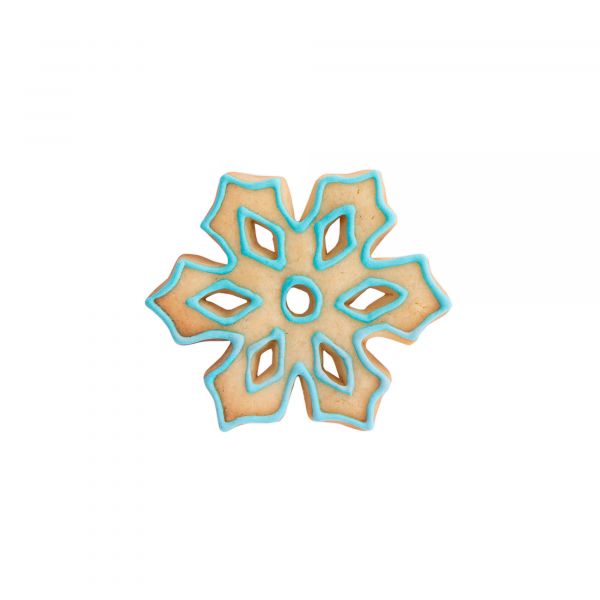 Ausstecher mit Ausstanzungen - Weihnachten - Eiskristall - 8x2.5cm