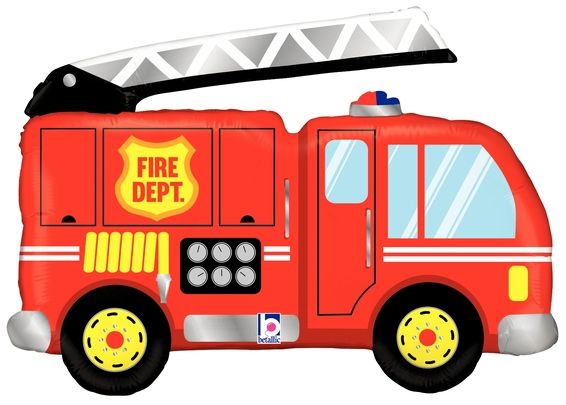 Folienballon - Feuerwehrauto - 102cm