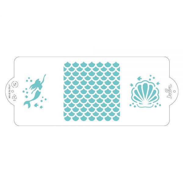 Schablone - Stencil - Meerjungfrau - 25cmx10cm