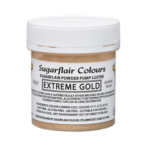 Sugarflair - Puderfarbe - Extreme Gold - 25g