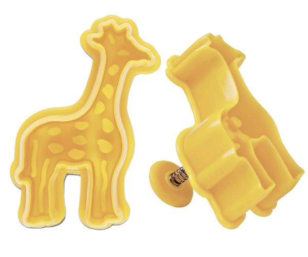 Ausstecher mit Auswurf - Kunststoff - Giraffe - 6cm