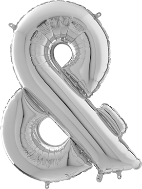 Folienballon - & - Silber - 66cm