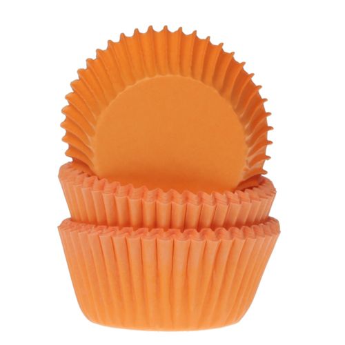 House of Marie - Mini - Cupcake/Muffin Förmchen - Orange - 60 Stück