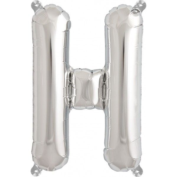 Folienballon - "H" - Silber - 86cm