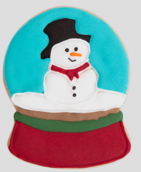 Ausstecher - Edelstahl - Weihnachten - Schneekugel mit Schneemann - 8cm