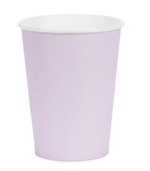 Becher - Papier - Lila/ Flieder - 250ml - 6Stück
