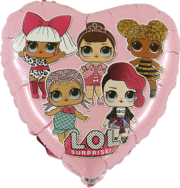 LOL Surprise - Folienballon - Herz - Rosa - 45cm
