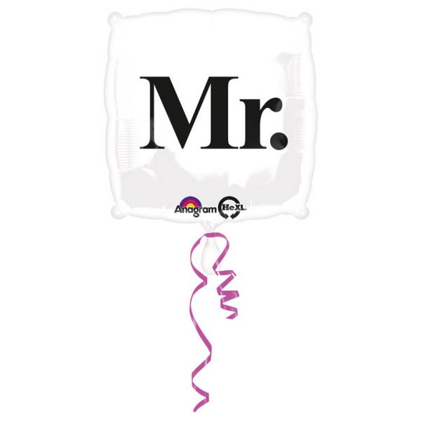 Folienballon - Hochzeit/Wedding - Mr. - Eckig - 46cm