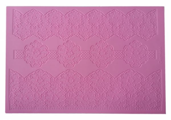 Cake Lace Silikonmatte für Essbare Tortenspitze "Damask"