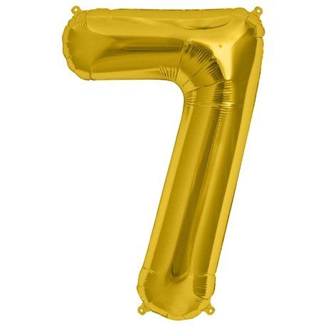 Folienballon - Zahl - 7 - Gold - 41cm