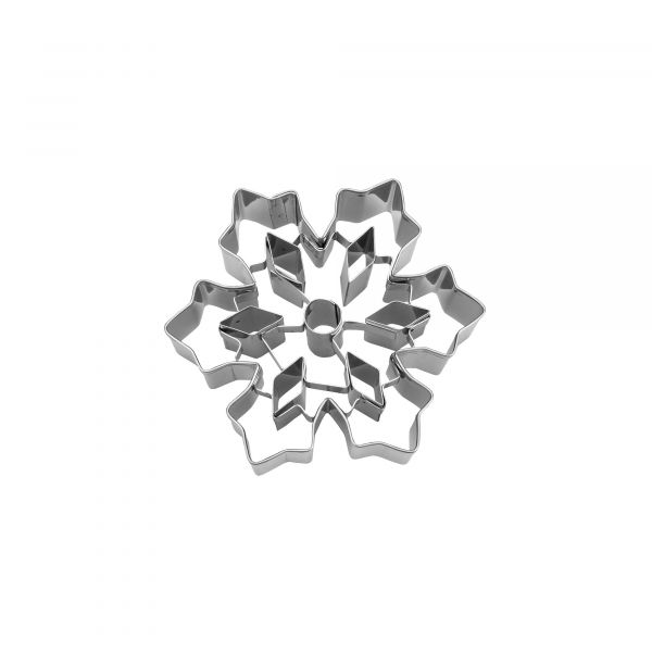 Ausstecher mit Ausstanzungen - Weihnachten - Eiskristall - 8x2.5cm