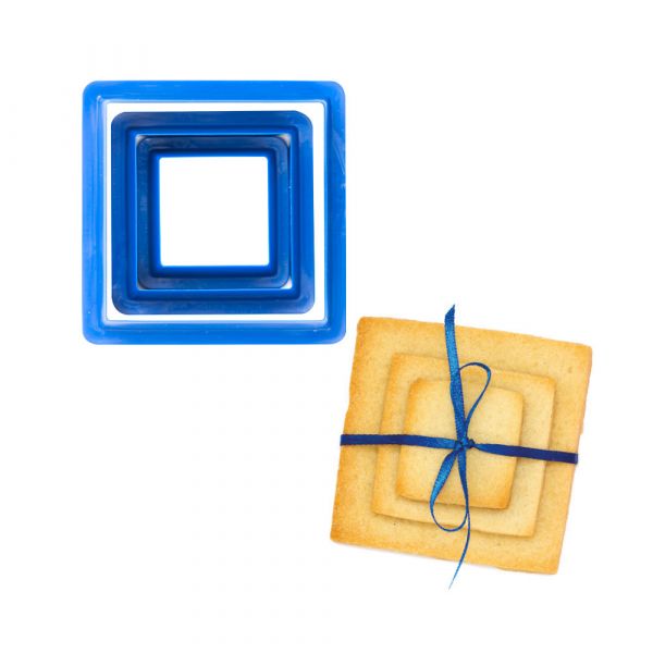 Ausstecher Set Quadrat - 3 Stück - 3.5 - 5 - 7cm