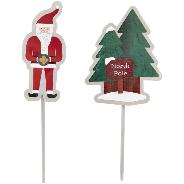 Wilton Cupcake Toppers Weihnachtsmann & Baum 12Stück