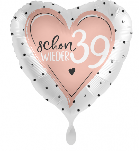 FolienballonXXL- Herz - Schon WIEDER 39 Ø 71cm