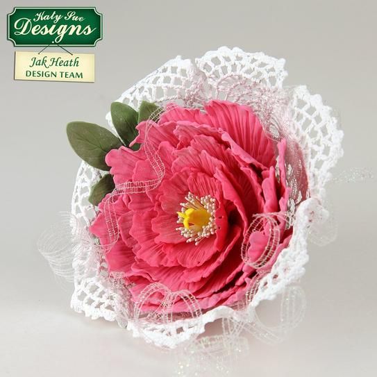 KatySue - Silikonform - Pfingstrosen Blätter - Veiner