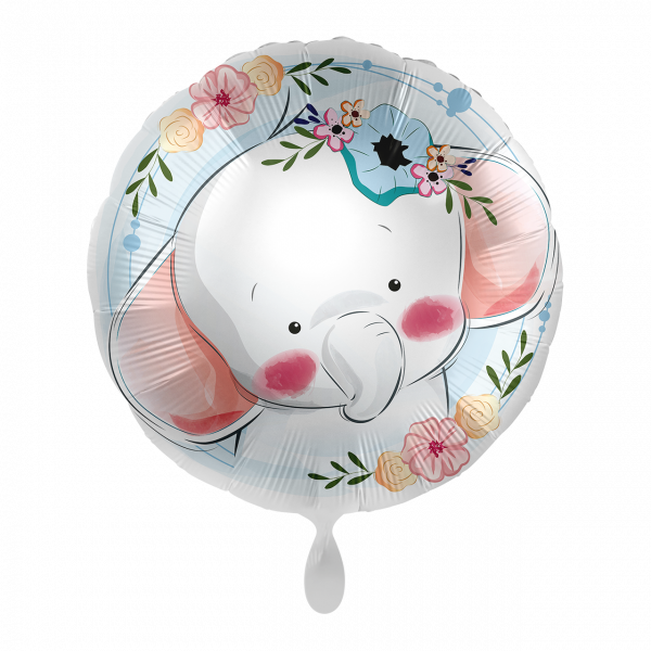 Folienballon- süßer Elefant-Ø 43cm