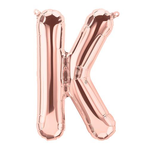 Folienballon - "K" - Rosegold - 41cm