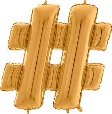 Folienballon - # - Gold - 66cm