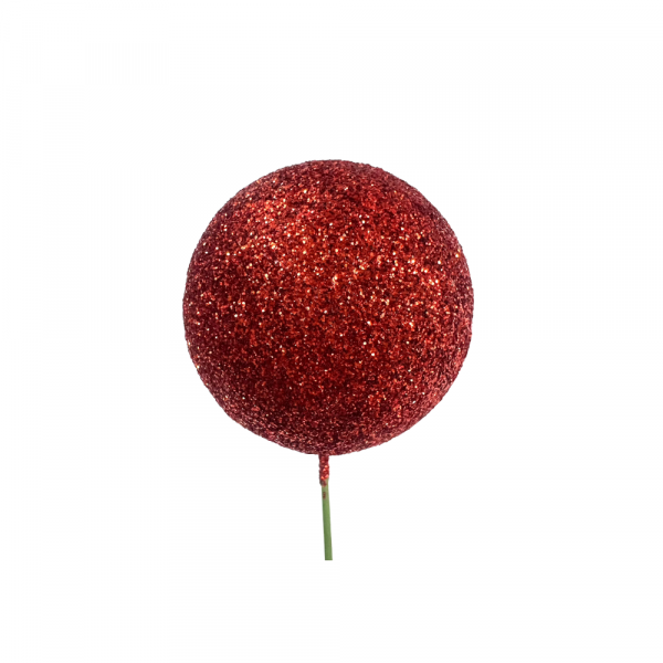 Dekokugeln / Bubbles Glitzer rot 4 Stk.