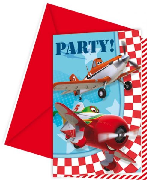 Einladungskarten - Planes - 6 Stück