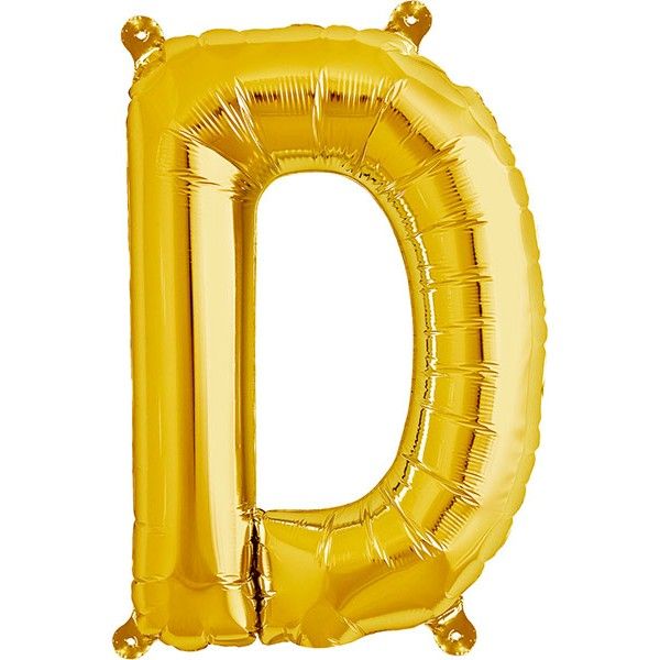 Folienballon - "D" - Gold - 86cm