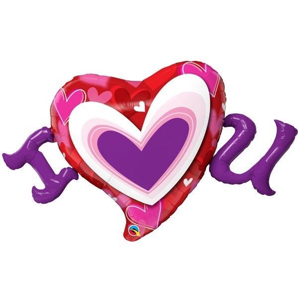 Folienballon - I Love You - Herz Figur - 117cm