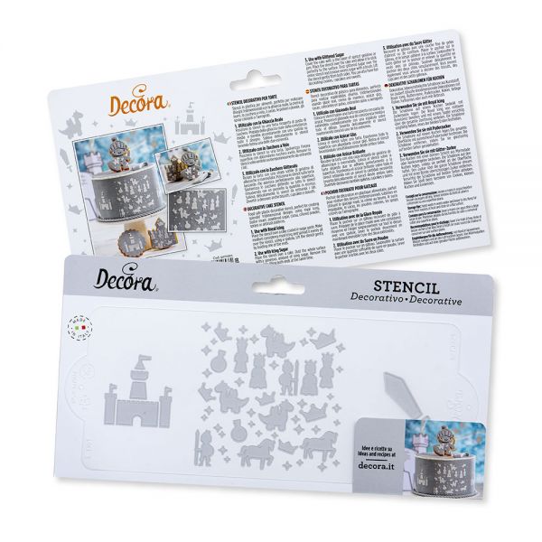 Schablone - Stencil - Ritter - 25cmx10cm