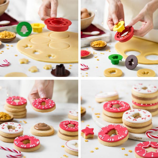 Mix & Match Weihnachtsausstecher aus Kunststoff - ø 3 6 x 2.2 h cm