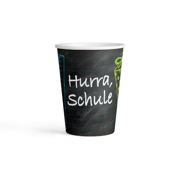 Becher - Papier - Einschulung - Hurra Schule - 250ml - 8 Stück