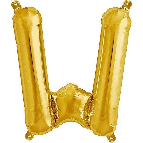 Folienballon - "W" - Gold - 86cm
