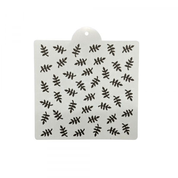 Schablone für Kuchen/Kekse - Eucalyptus Muster - 14x15cm