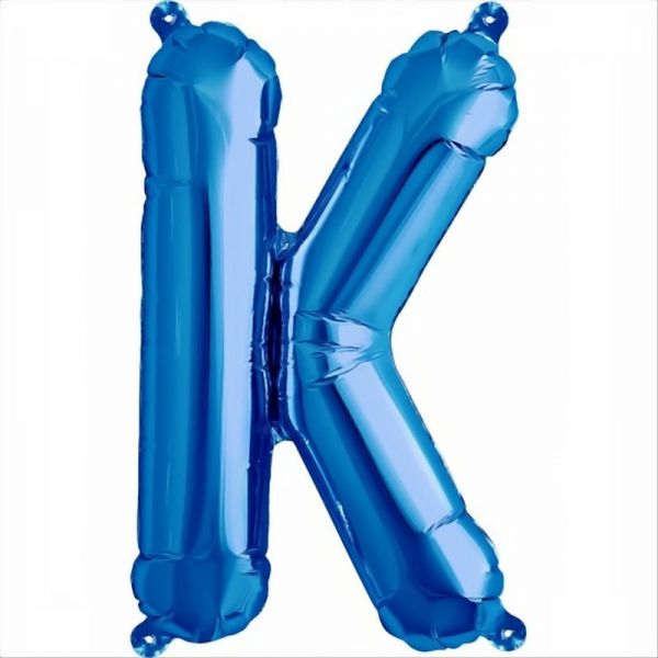 Folienballon - "K" - Blau - 41cm