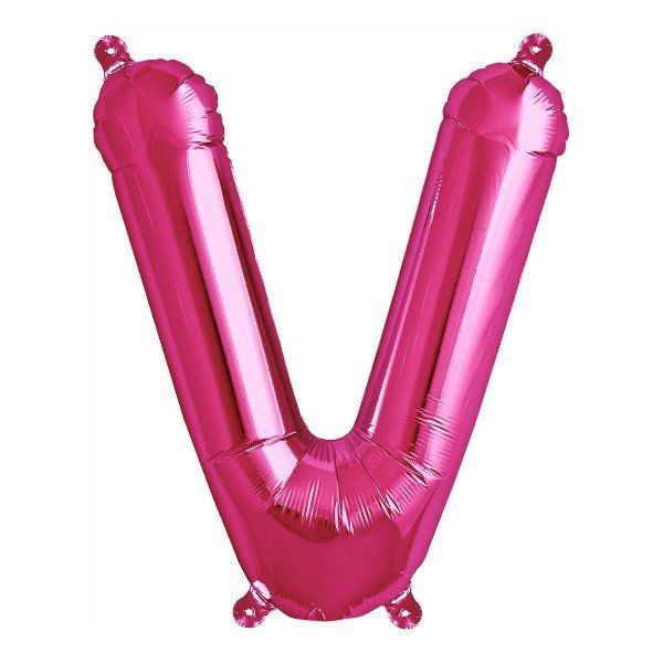 Folienballon - "V" - Pink - 86cm
