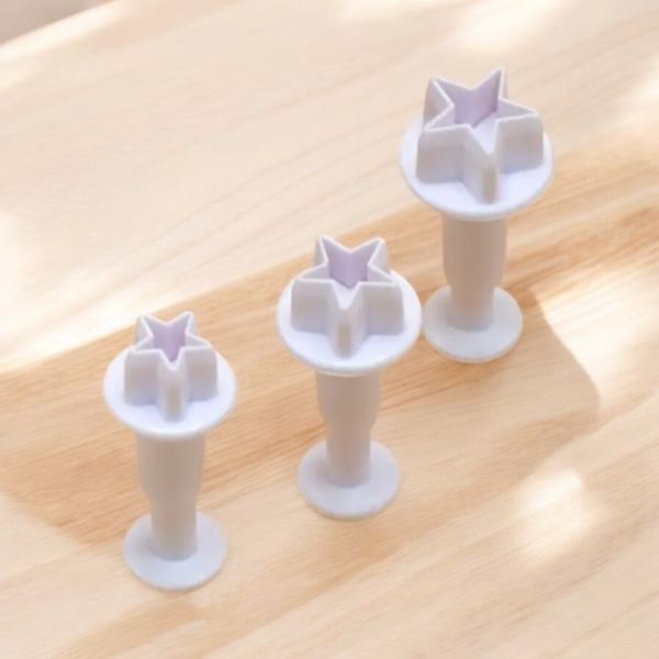 Ausstecher mit Auswurf - Kleine Sterne - 3 Stück