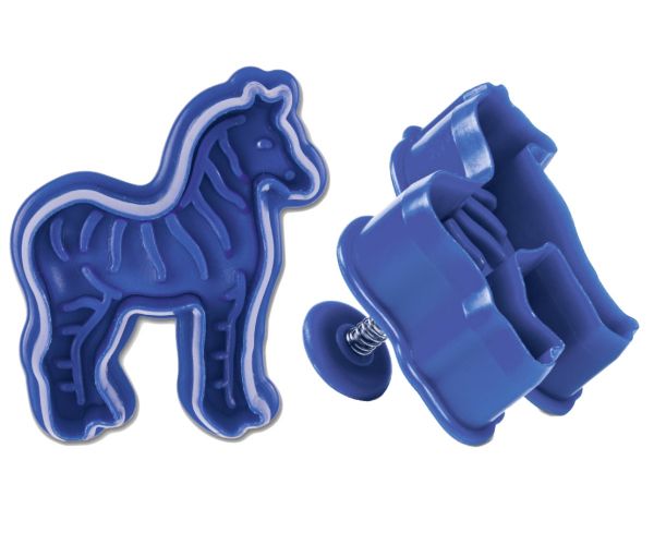 Ausstecher mit Auswurf - Kunststoff - Zebra - 6cm