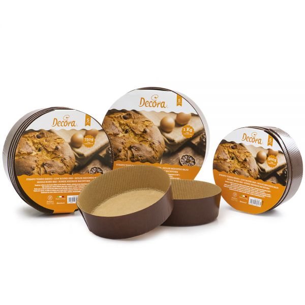 Papierbackform - Panettone - 5 Stück - Ø18.5 x h 6cm - 750g